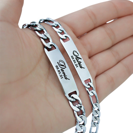 Dúo de esclavas personalizadas acero inoxidable