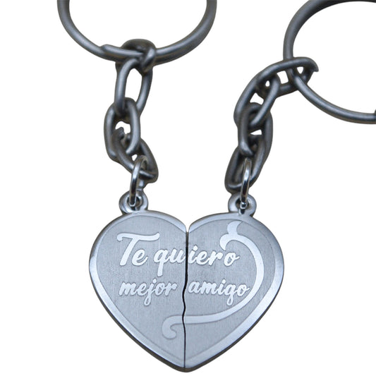 Dúo de collares o llaveros "te quiero mejor amigo"