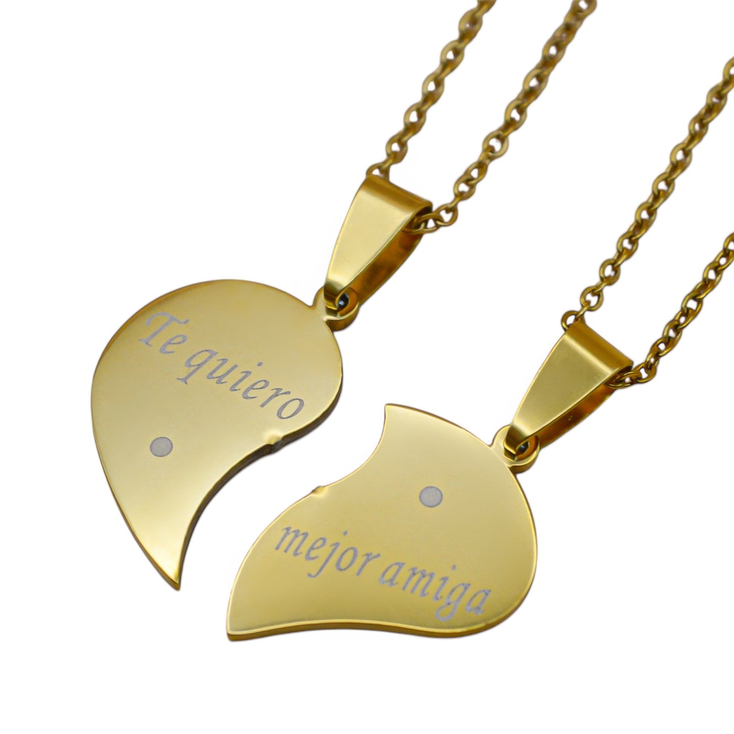 Dúo de collares o llaveros "te quiero mejor amiga"
