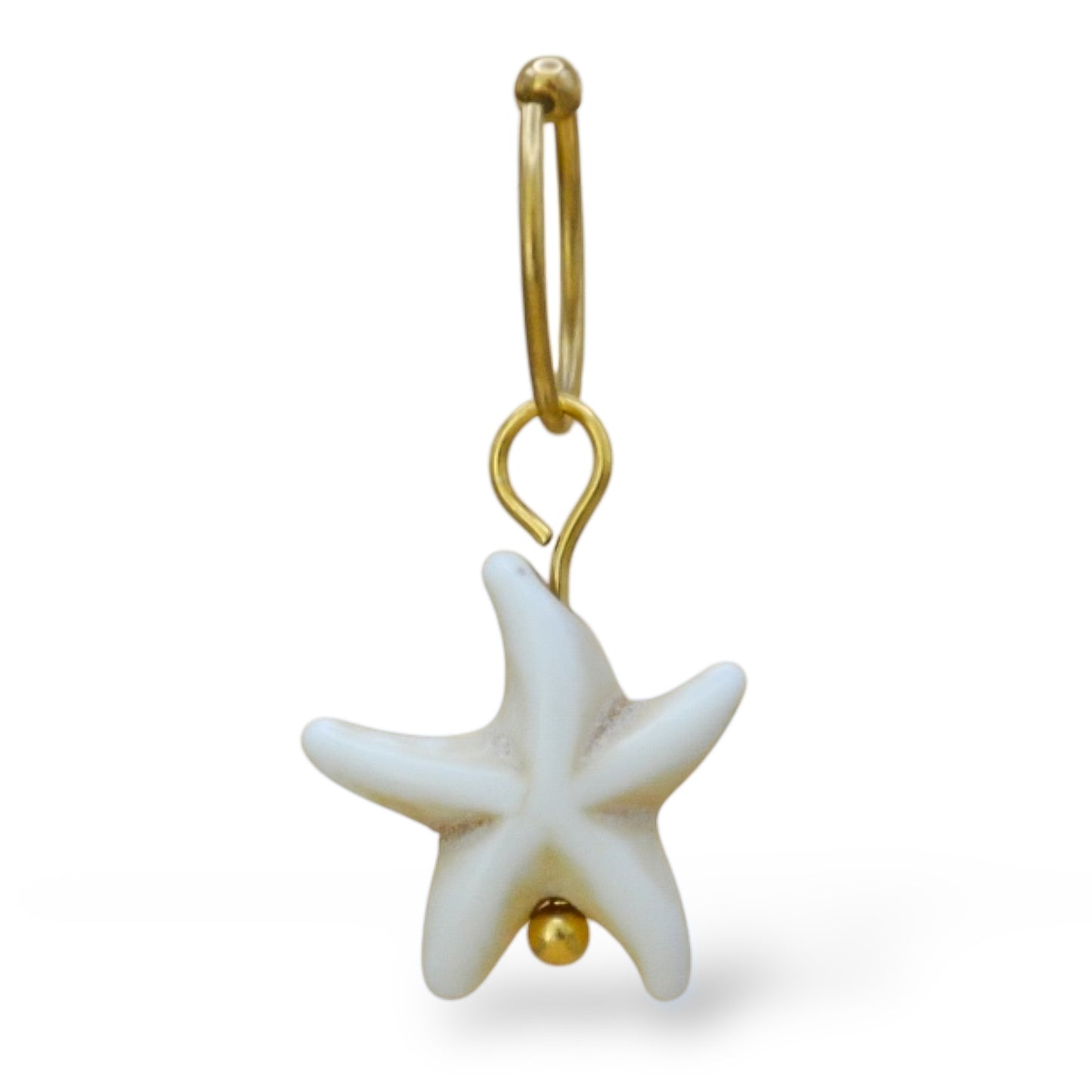 Piercing estrella de mar beige