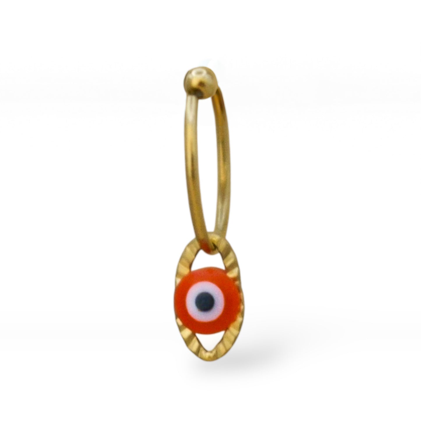 Piercing ojo turco rojo ovalado