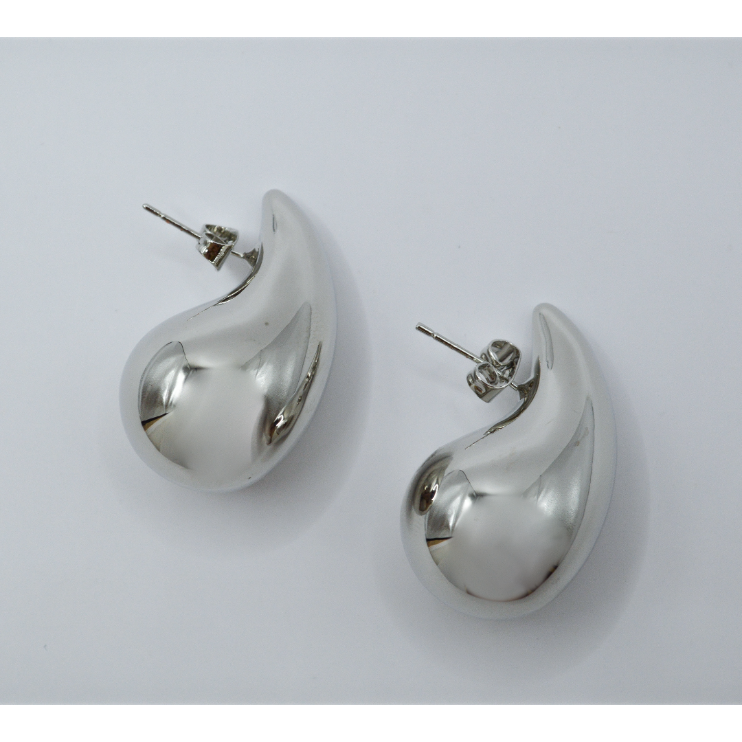 Aretes gota grande silver