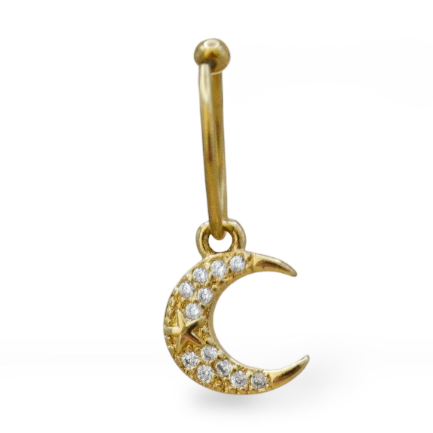 Piercing luna y estrella zirconias