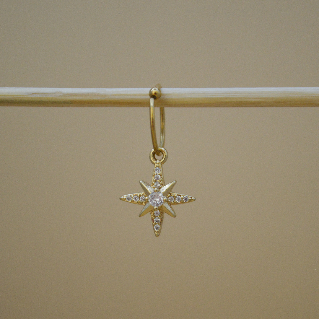 Piercing estrella belén zirconias