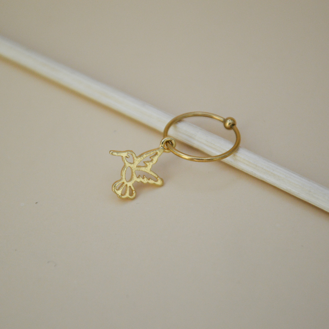 Piercing colibrí mini contorno