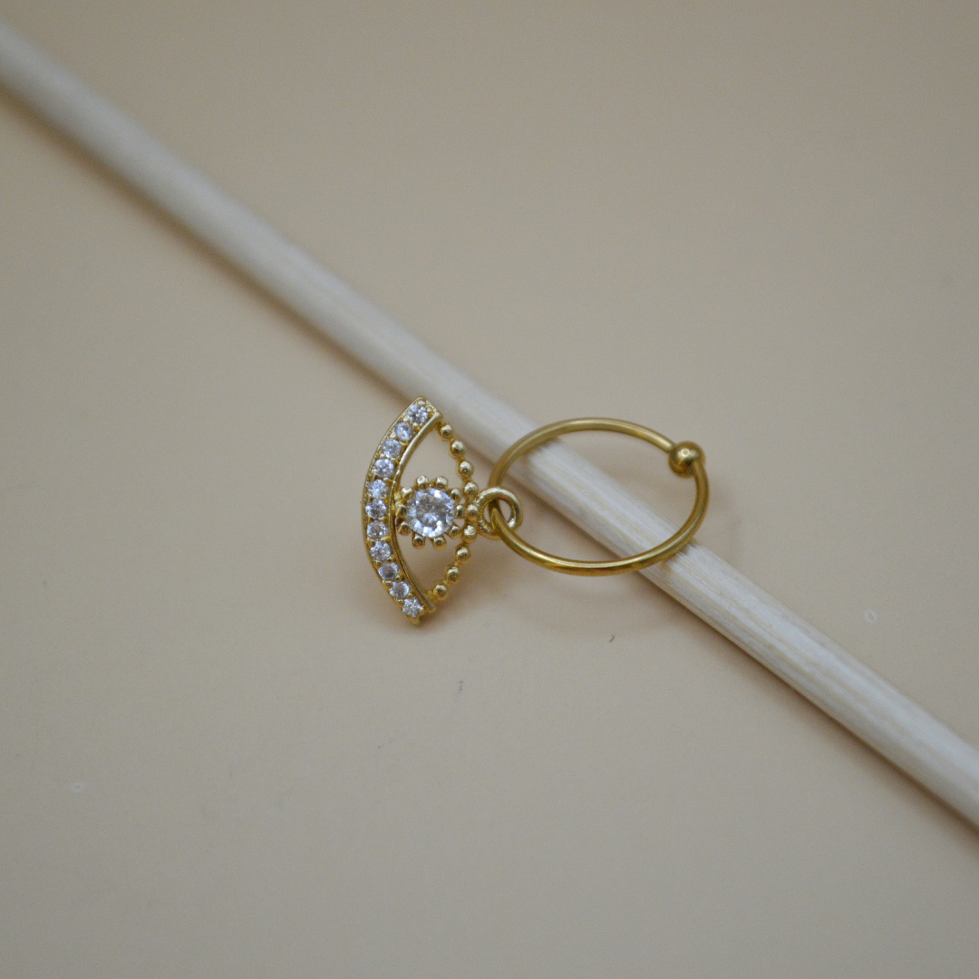 Piercing ojo zirconias shiny
