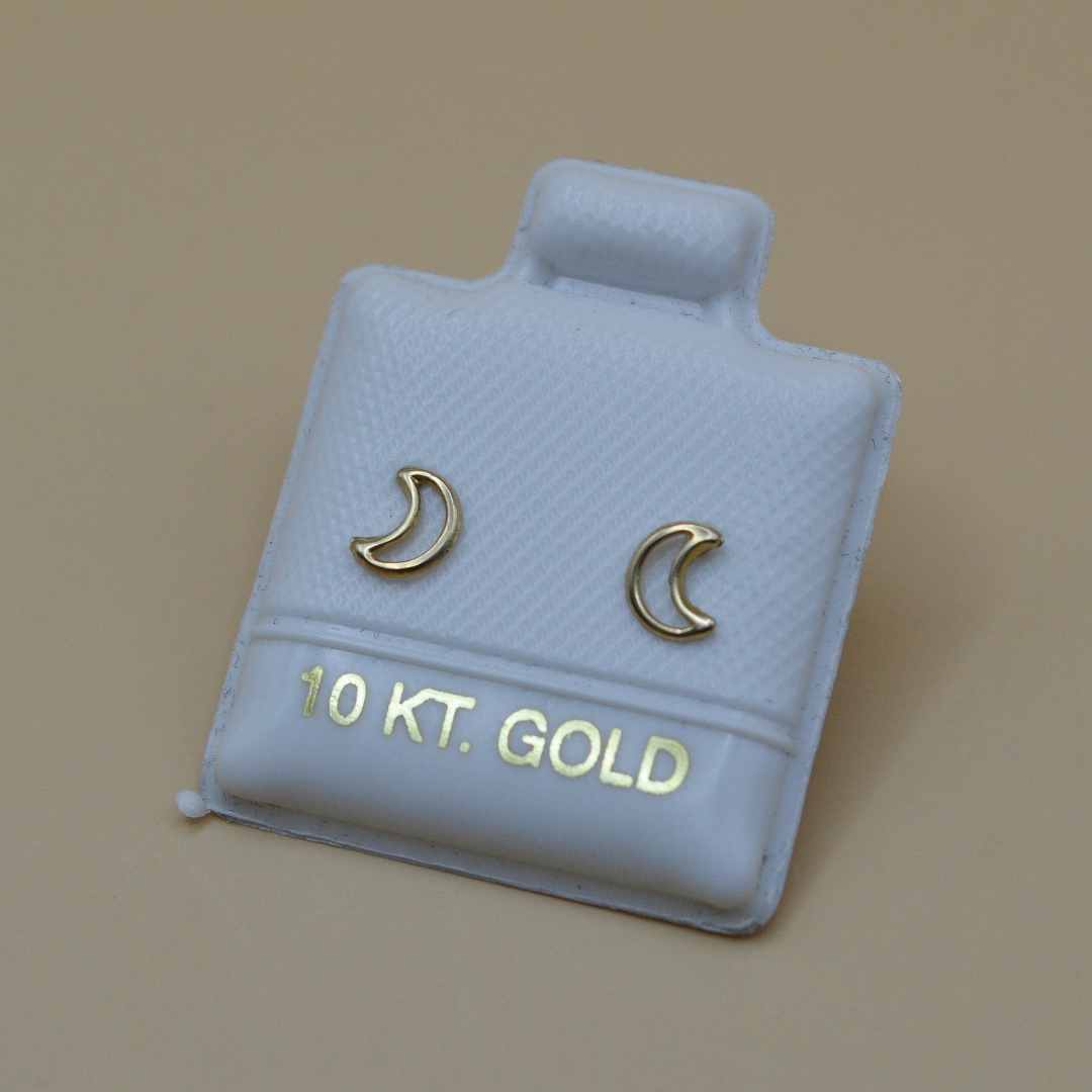 Broquel luna contorno - Oro 10K