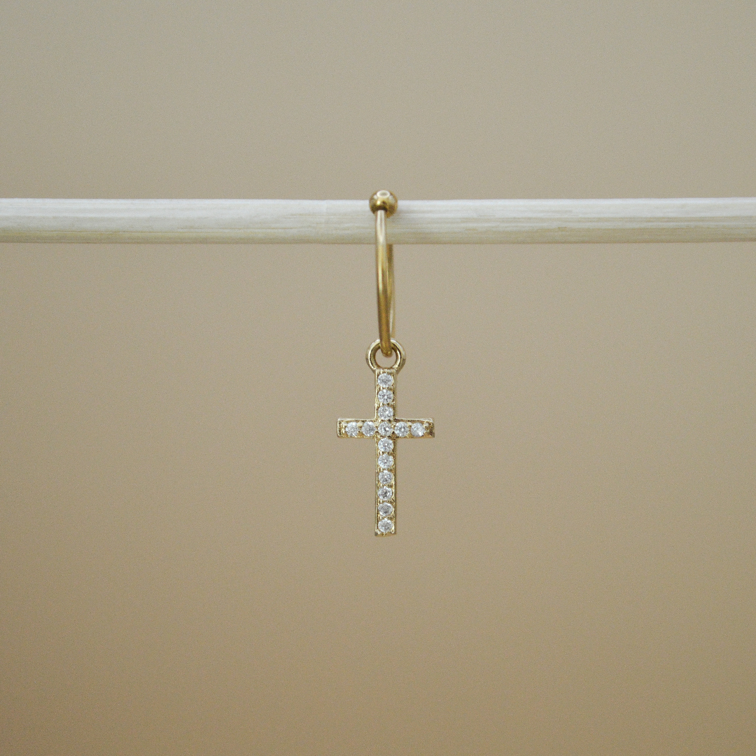 Piercing cruz mini zirconias