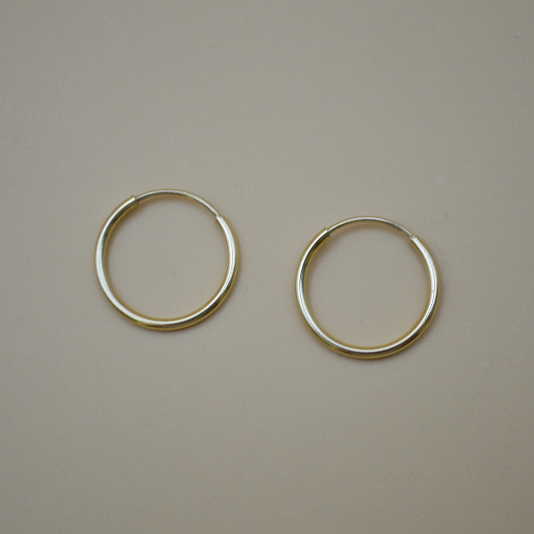 Arracada grande 1.2 cm - Oro 10K