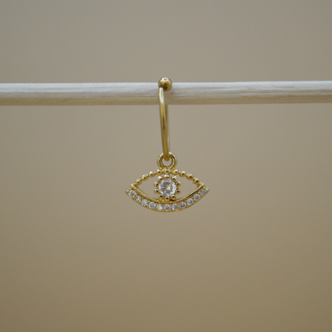 Piercing ojo zirconias shiny