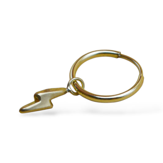 Arracada con dije rayo - Oro 10K