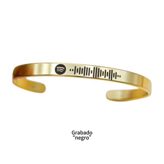 Brazalete personalizado Spotify acero inoxidable ajustable