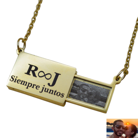 Collar caja personalizada con fotograbado