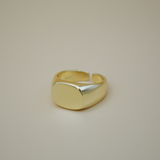 Anillo cuadrado gold ajustable