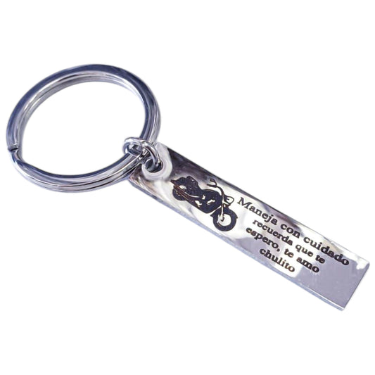 Llavero personalizado driver basic acero inoxidable