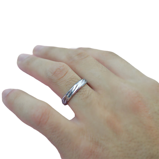 Argolla personalizada acero inoxidable silver