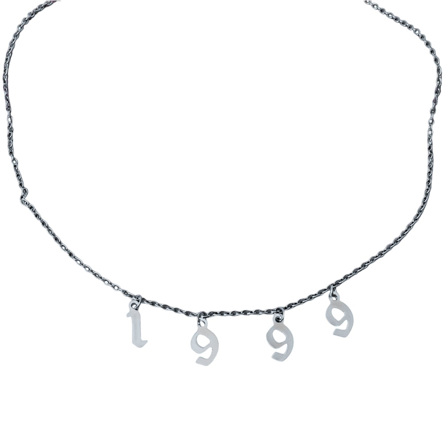 Collar personalizado año colgante gótico silver