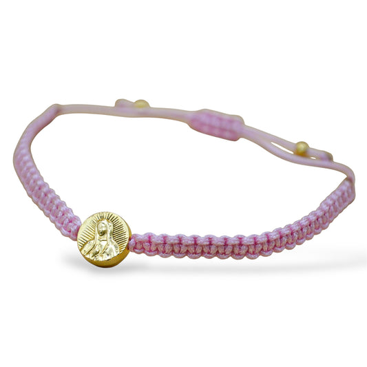 Pulsera Virgen de Guadalupe de hilo tejida