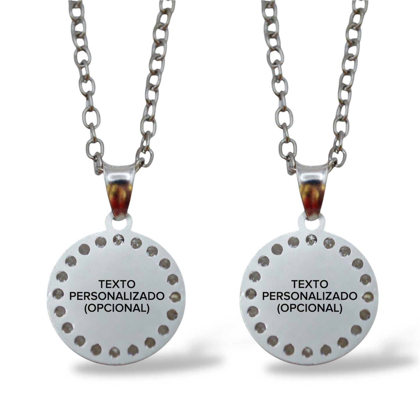 Dúo de collares recuerdo eterno - Plata .925 (Círculo)