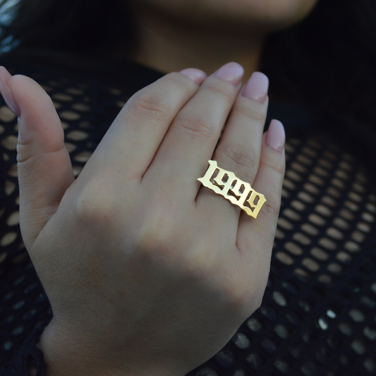 Anillo personalizado año ajustable