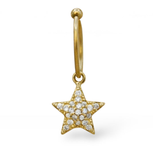 Piercing estrella zirconias