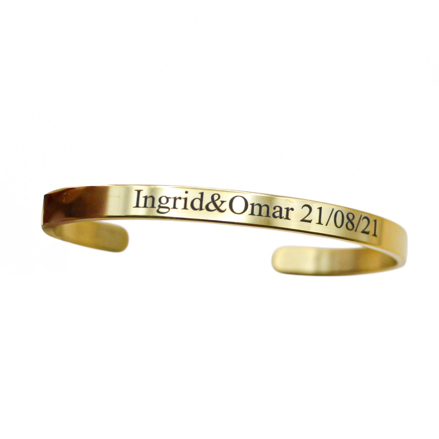 Brazalete personalizado acero inoxidable ajustable