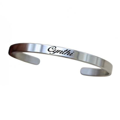 Brazalete personalizado acero inoxidable ajustable