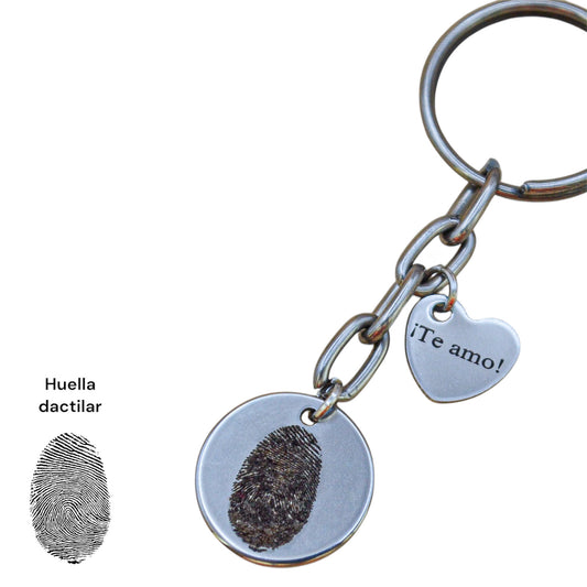 Collar o llavero personalizado con huella dactilar
