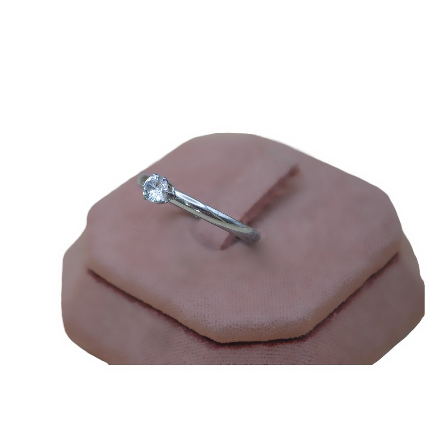 Anillo de promesa personalizado zirconia silver acero inoxidable