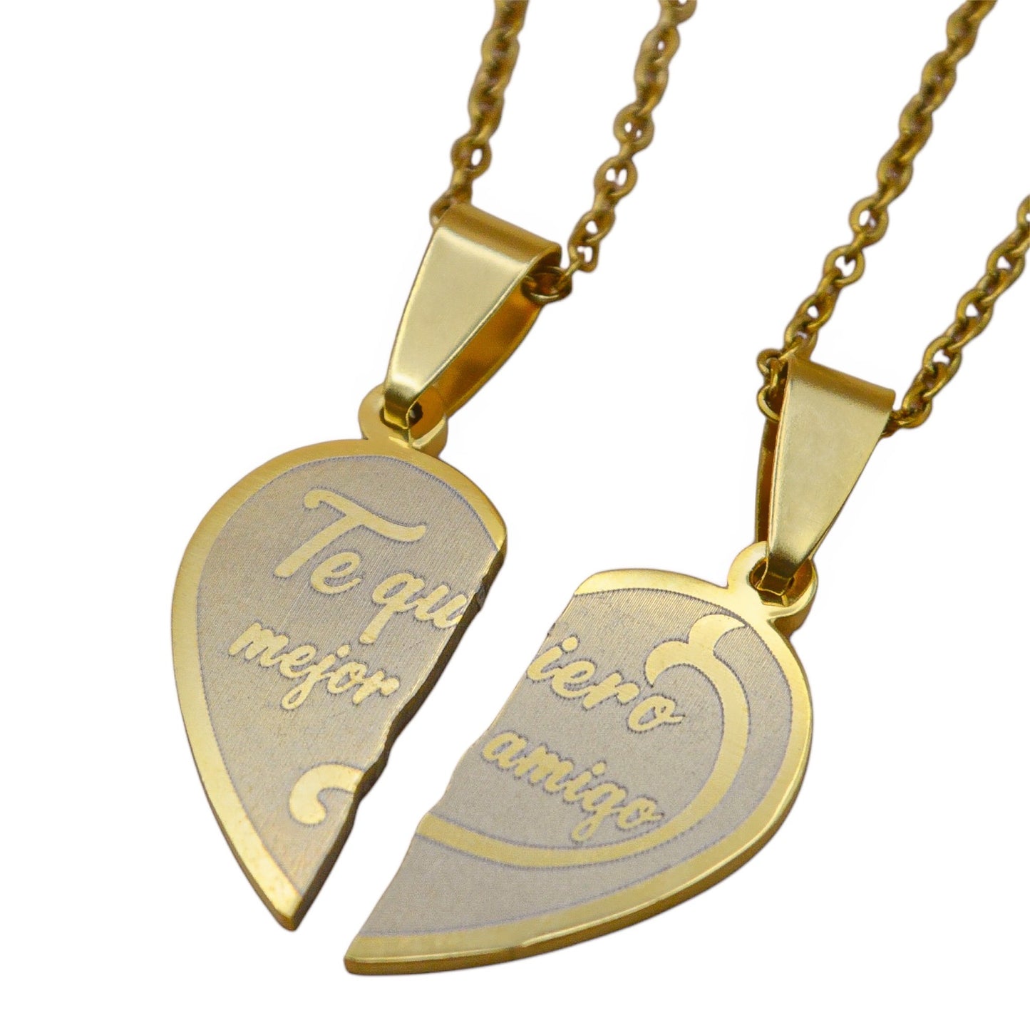 Dúo de collares o llaveros "te quiero mejor amigo"