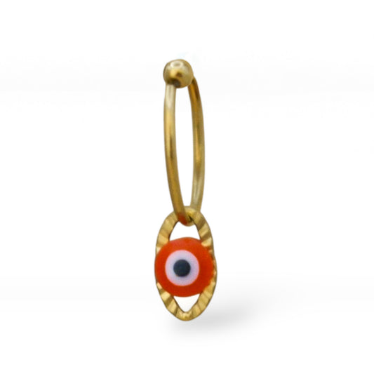 Piercing ojo turco rojo ovalado