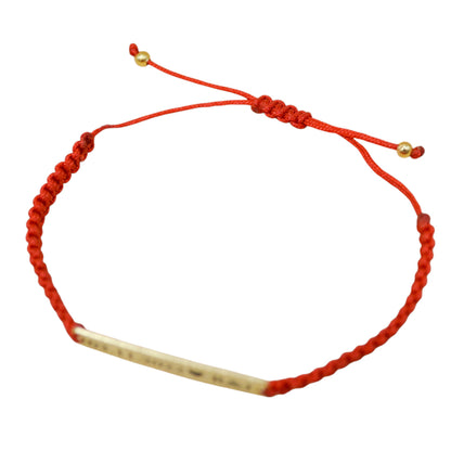 Pulsera personalizada tejida con placa chica