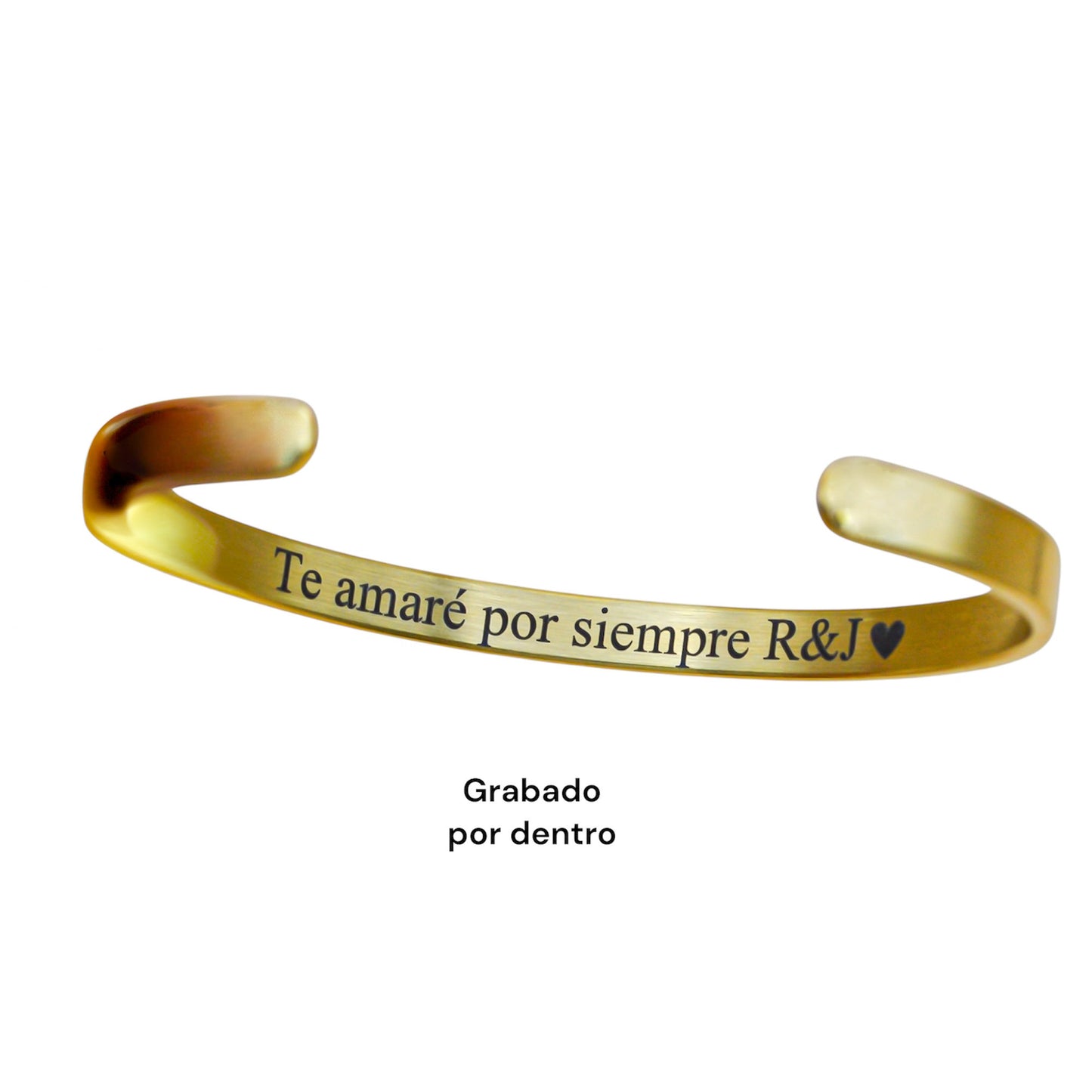Brazalete personalizado acero inoxidable ajustable