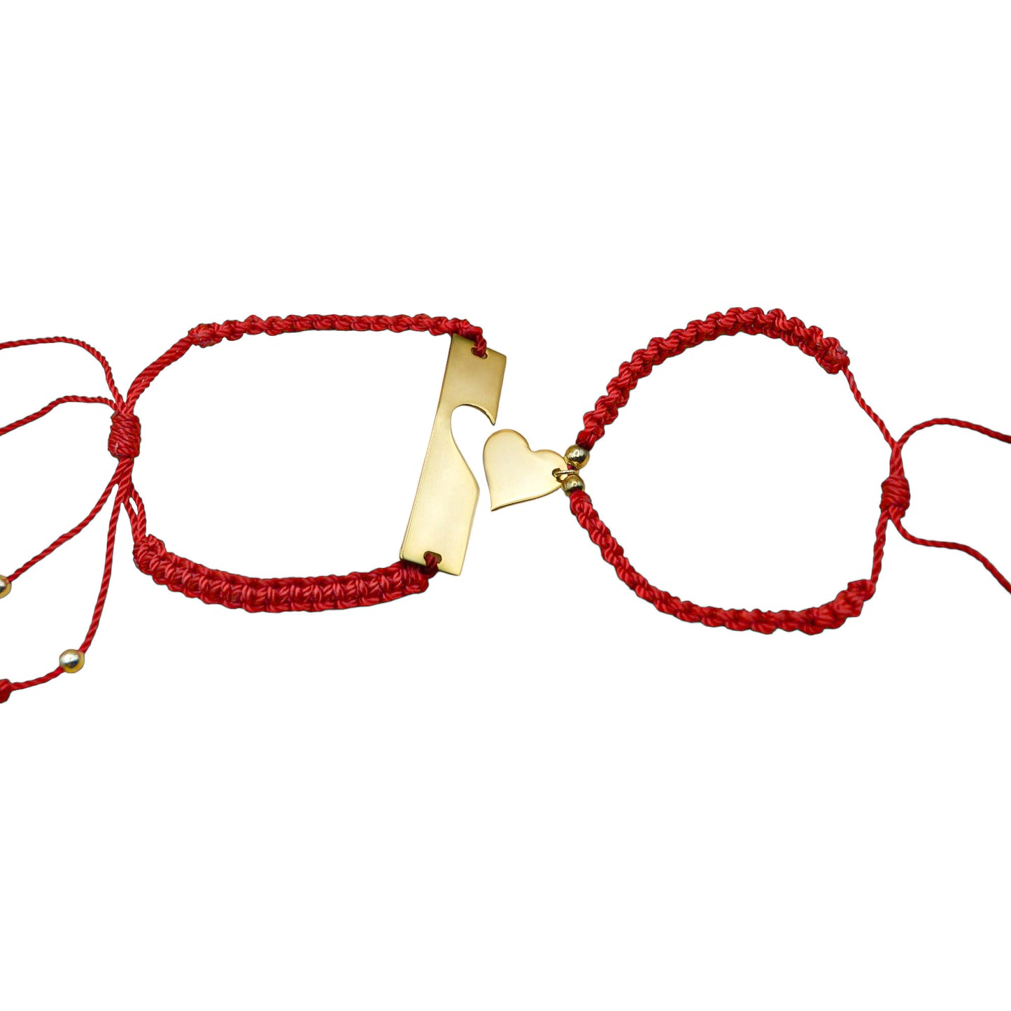 Dúo pulseras personalizadas love macramé