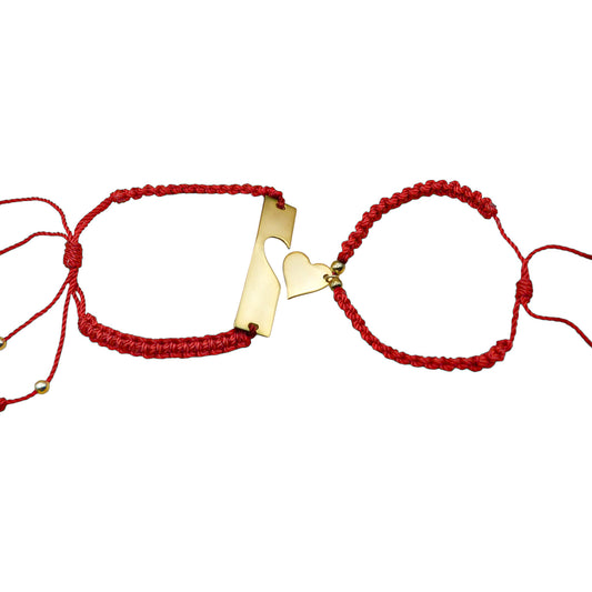 Dúo pulseras personalizadas love macramé