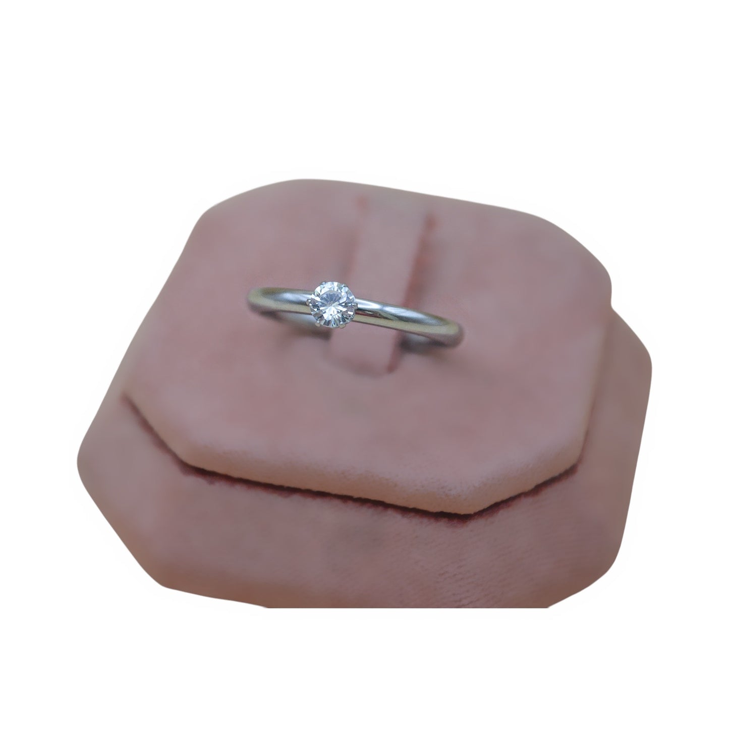 Anillo de promesa personalizado zirconia silver acero inoxidable