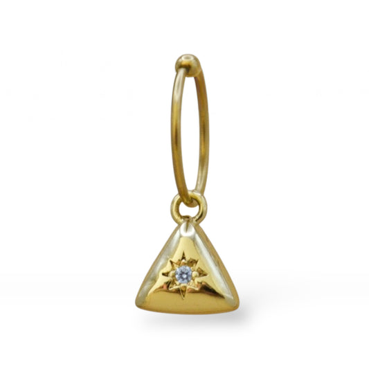 Piercing triángulo estrella zirconia