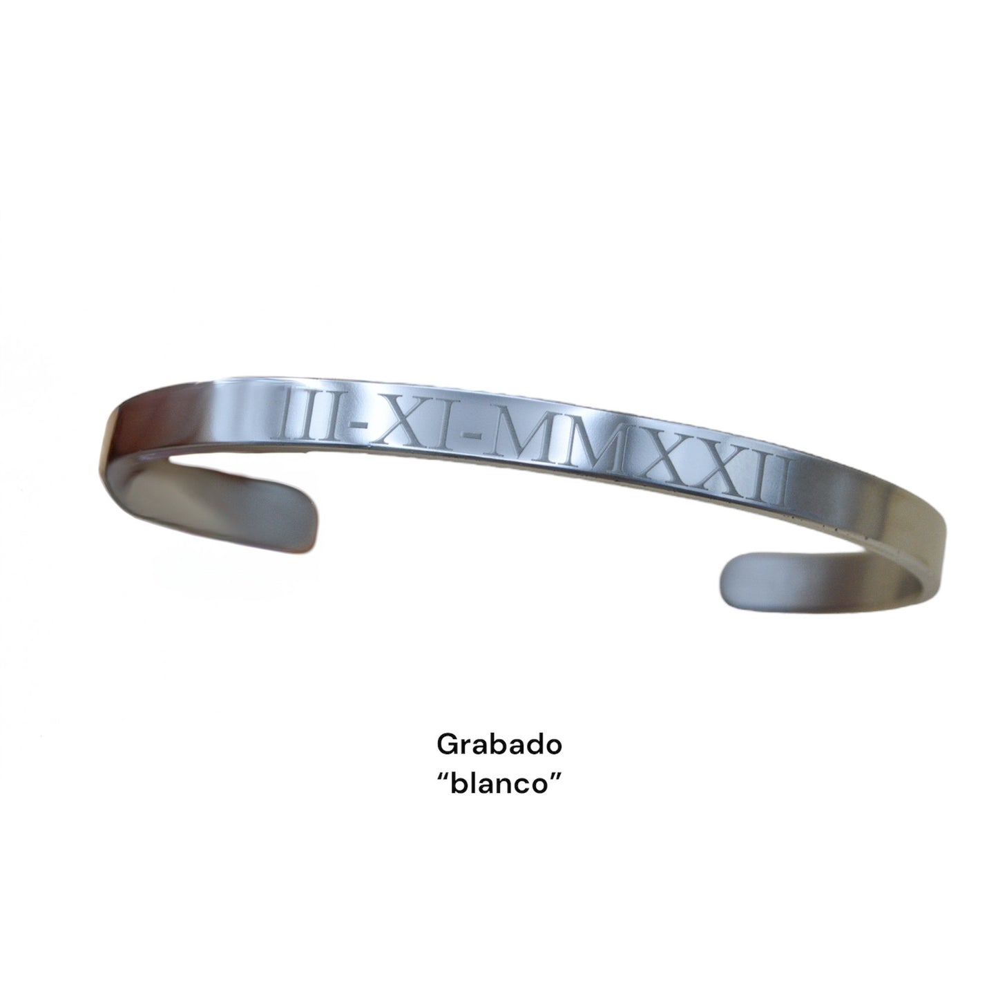 Brazalete personalizado acero inoxidable ajustable