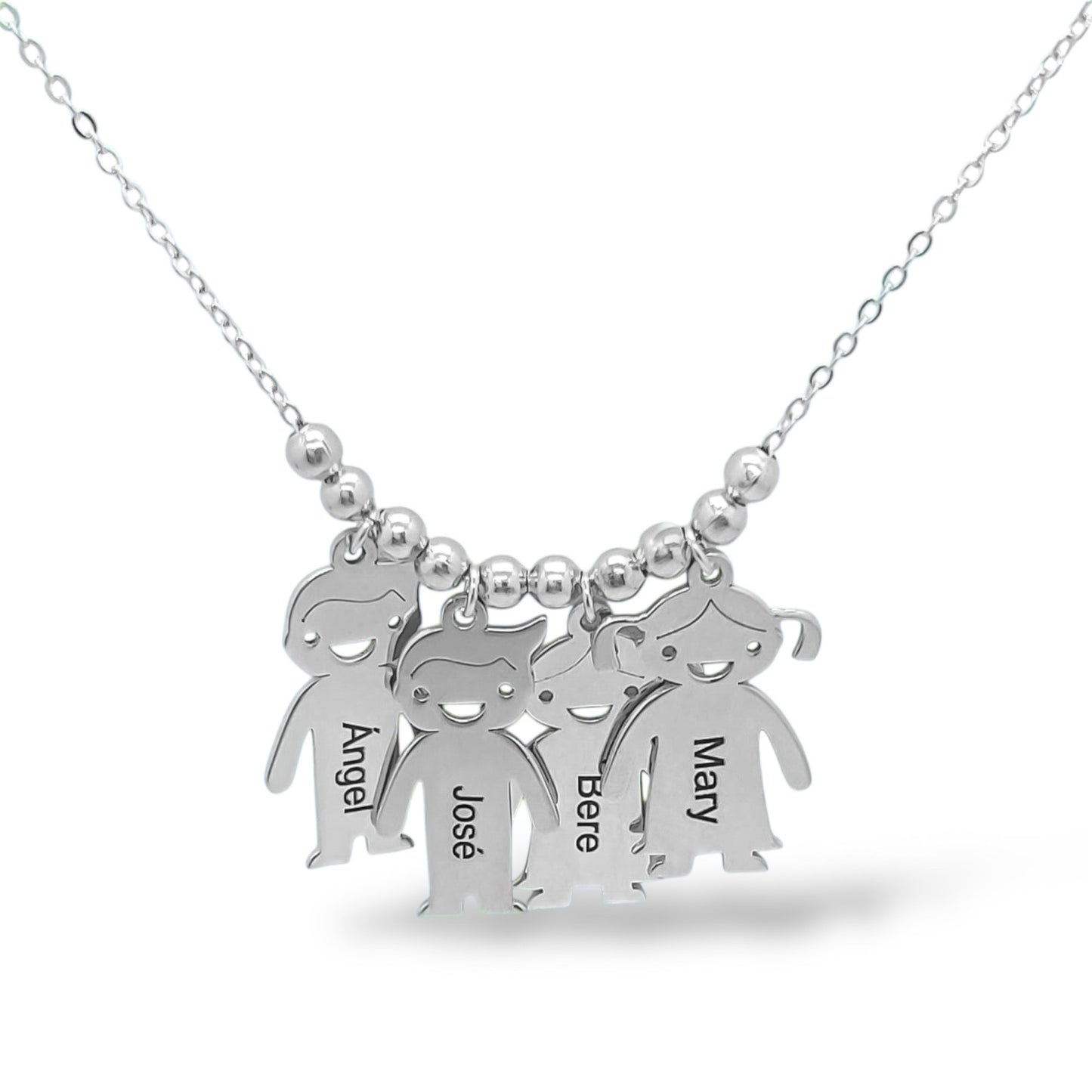 Collar niños personalizados silver