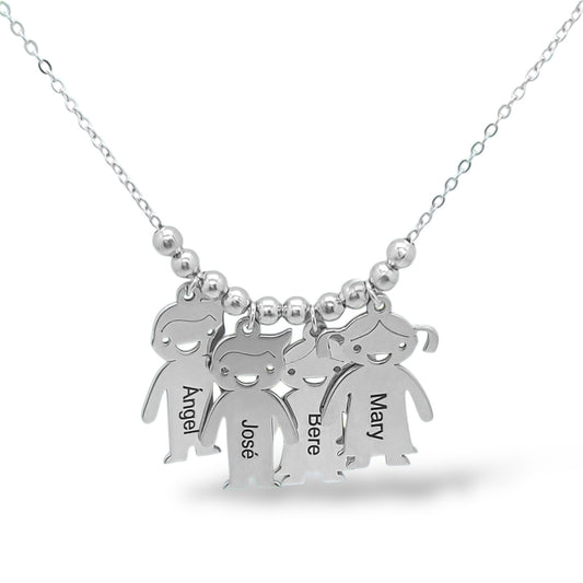 Collar niños personalizados silver