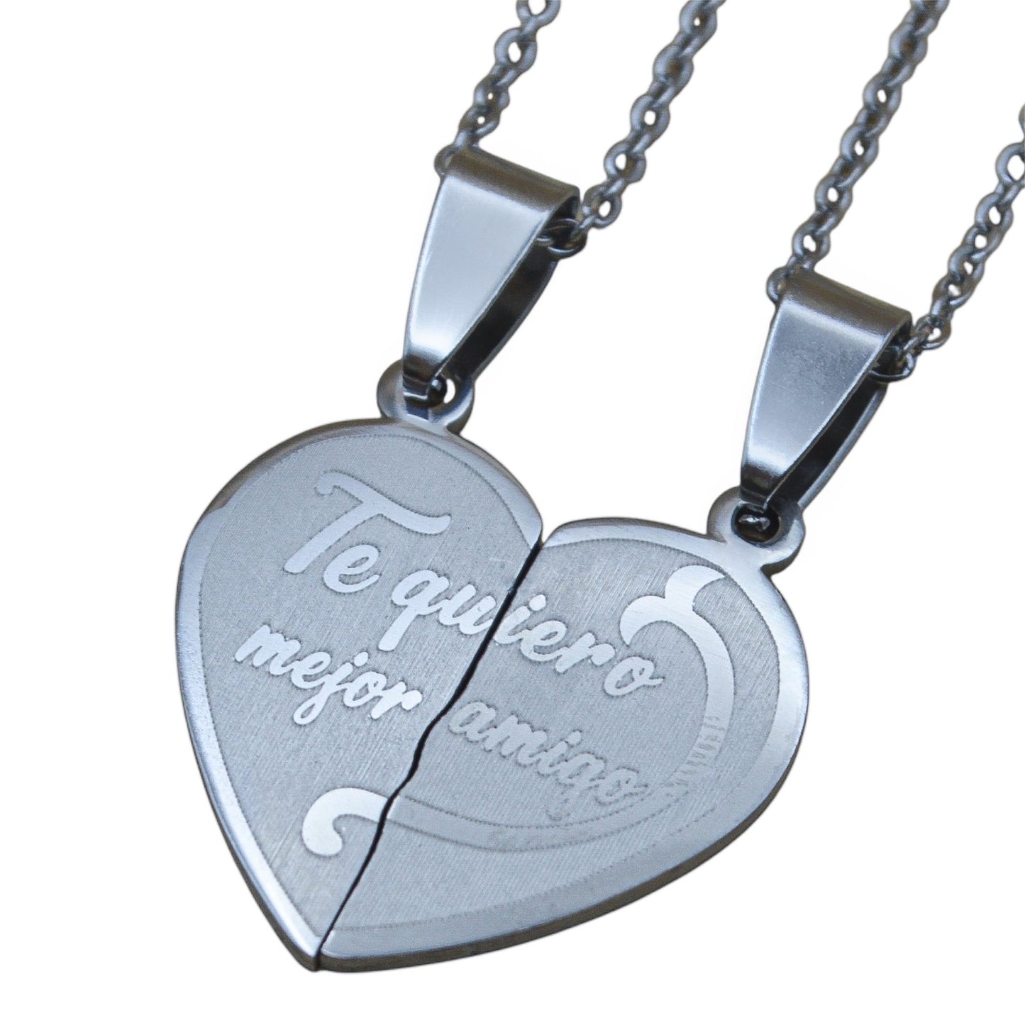 Dúo de collares o llaveros "te quiero mejor amigo"
