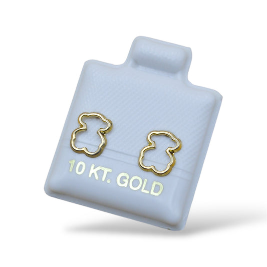 Broquel osito contorno - Oro 10K