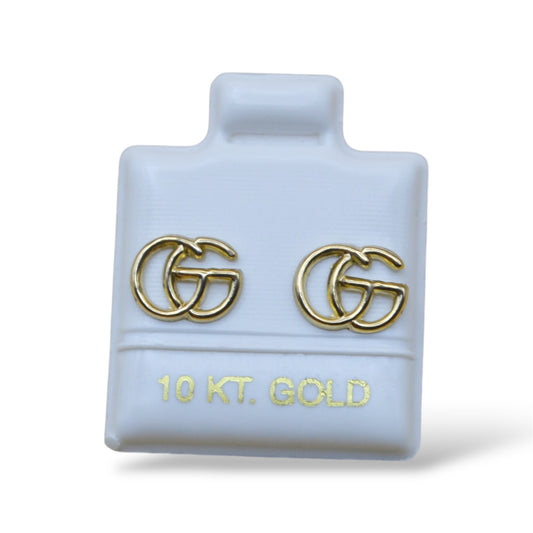 Broquel Doble G - Oro 10K