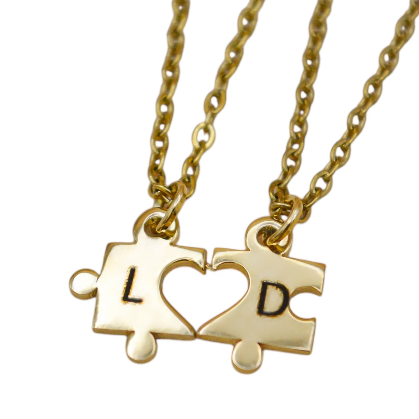 Dúo collares o llaveros de rompecabezas personalizados