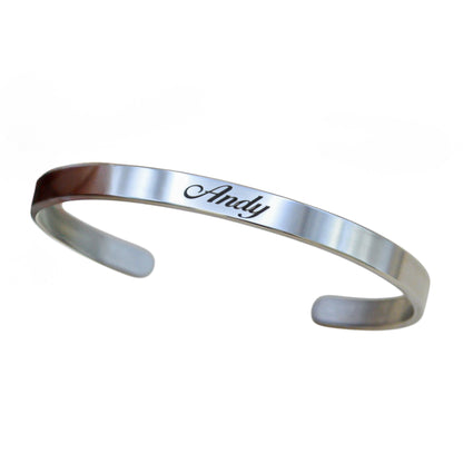 Brazalete personalizado acero inoxidable ajustable