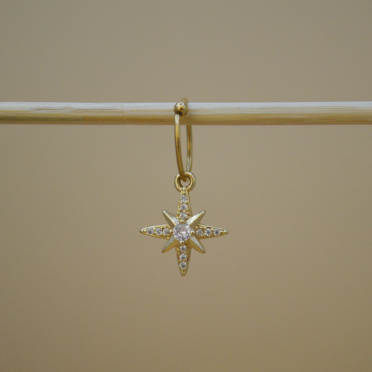 Piercing estrella belén zirconias