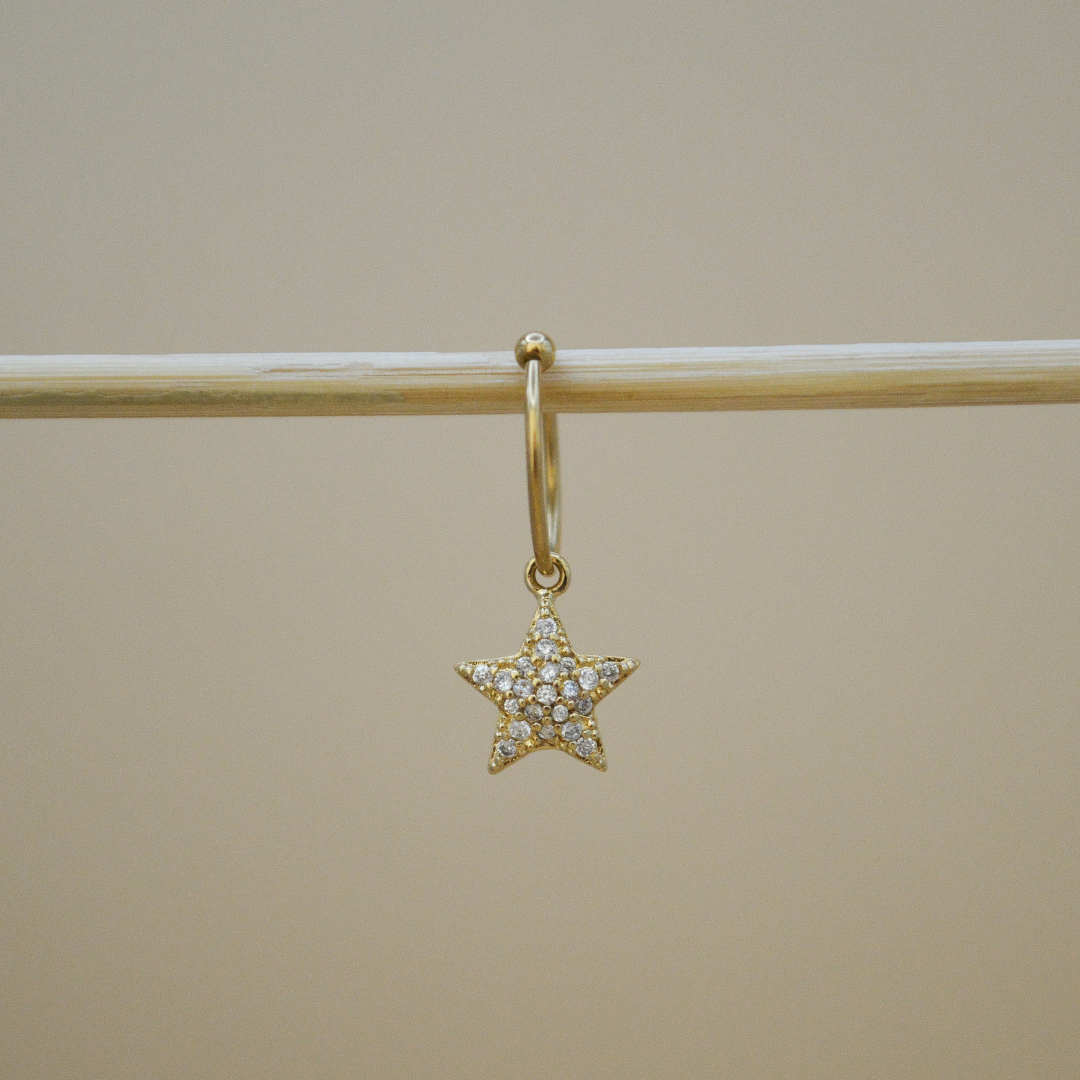 Piercing estrella zirconias