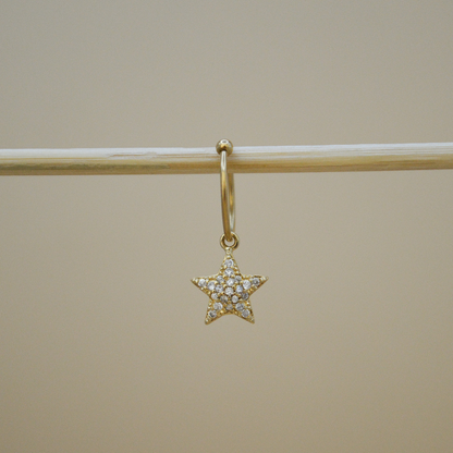 Piercing estrella zirconias