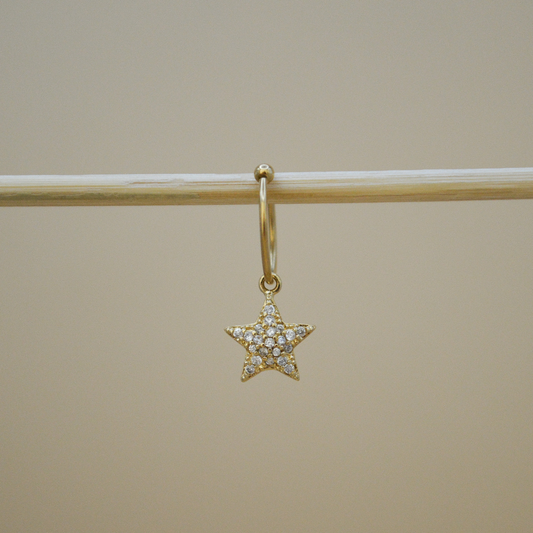 Piercing estrella zirconias