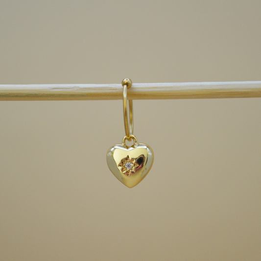 Piercing corazón estrella zirconia